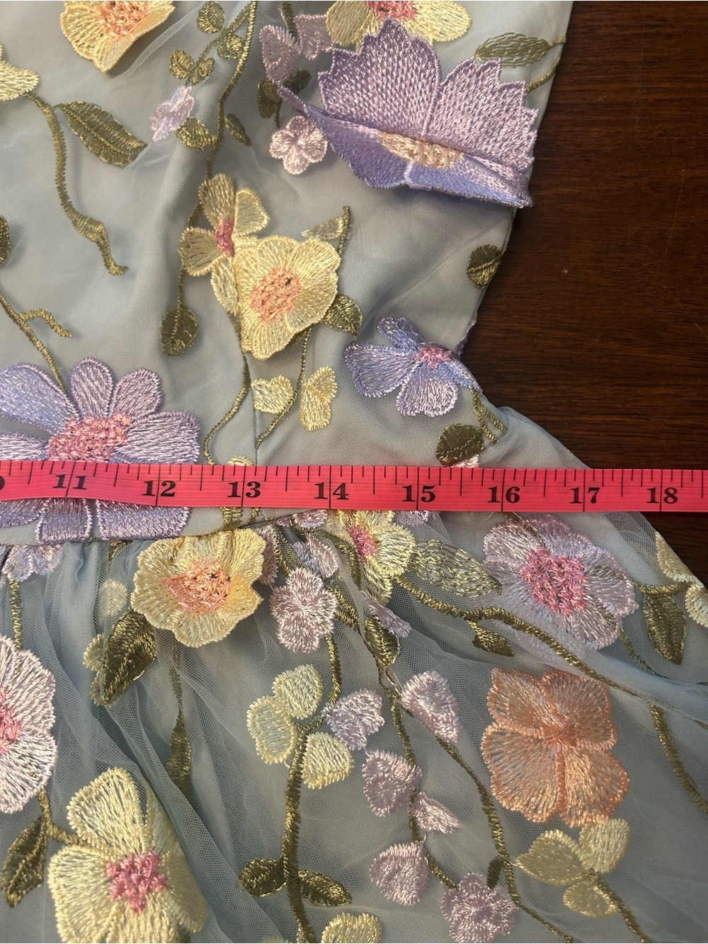 Lulu's Pastel Blue Floral Embroidered Mini Dress - Picture 8 of 8